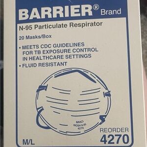 Barrier N95 Particulate Respirator Masks 1 box(
20 Masks)